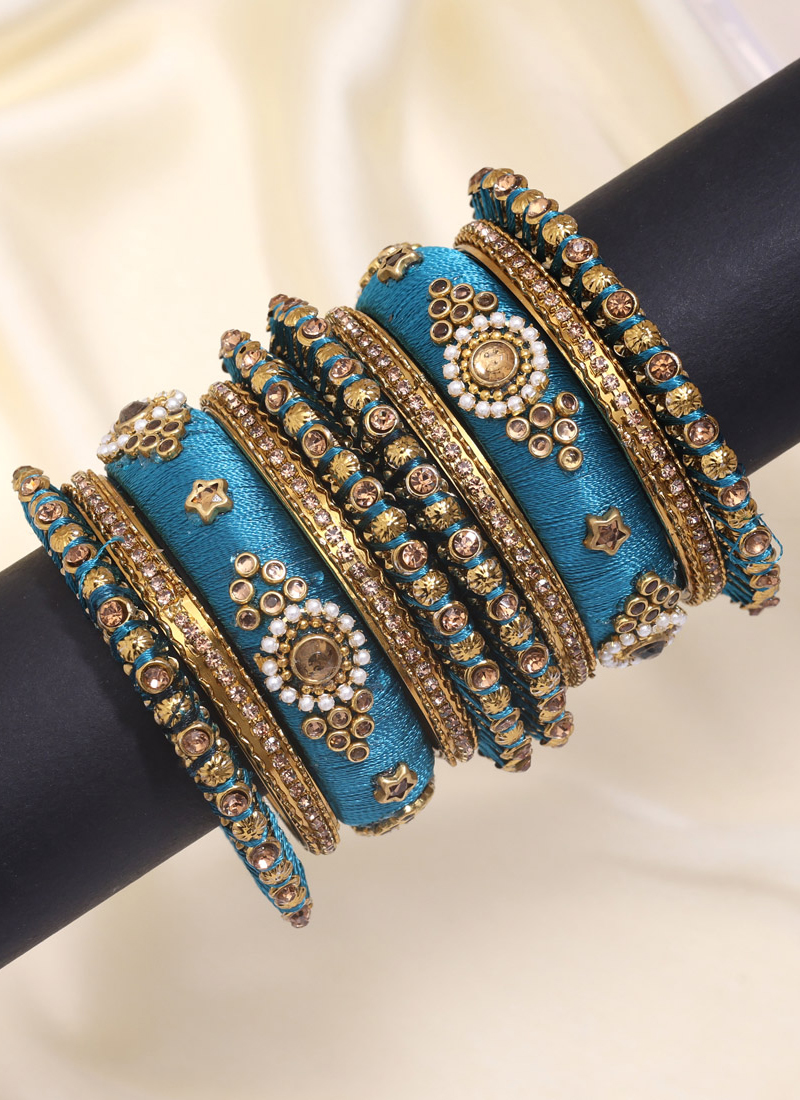 Bridal Bangle Set- Teal
